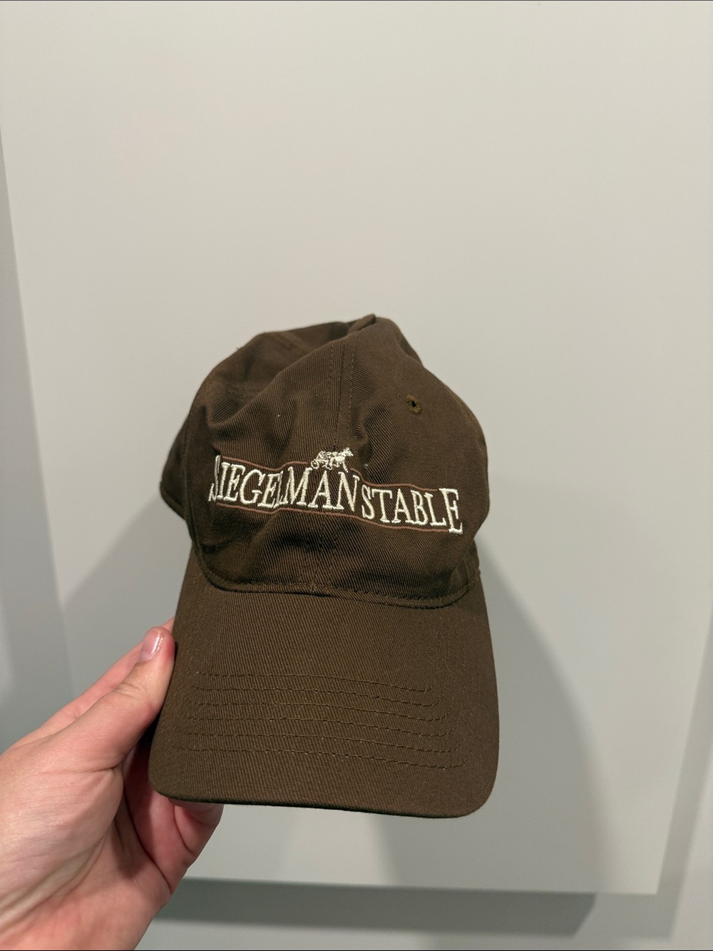 Siegelman Stable Brown Cotton Baseball Hat